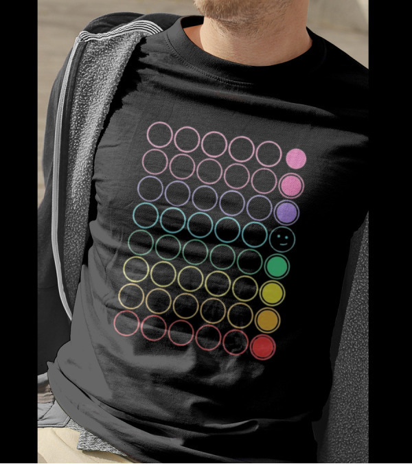Kinda Funny Pride Rainbow Circles With Smiley T-Shirt