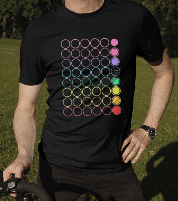Kinda Funny Pride Rainbow Circles With Smiley T-Shirt
