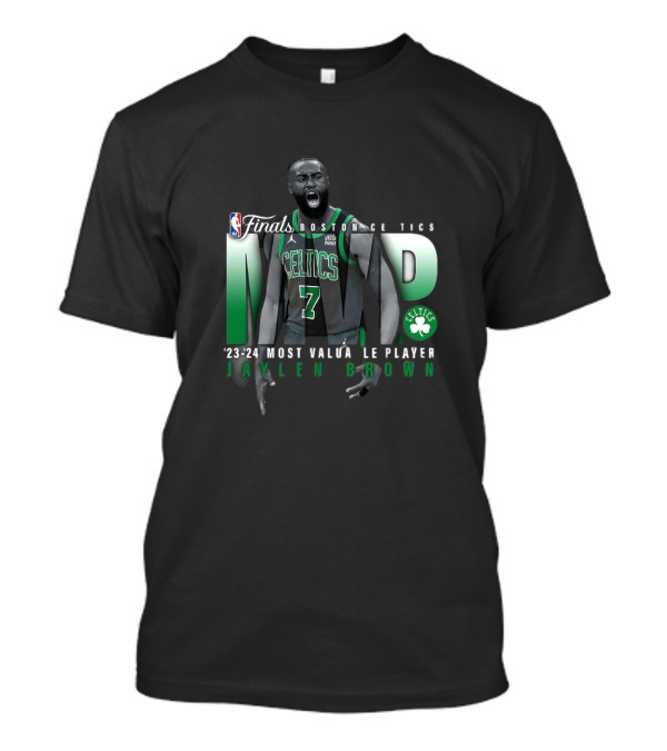 Boston Celtics 2023-2024 NBA Finals MVP Jaylen Brown Most Valuable Player T-Shirt
