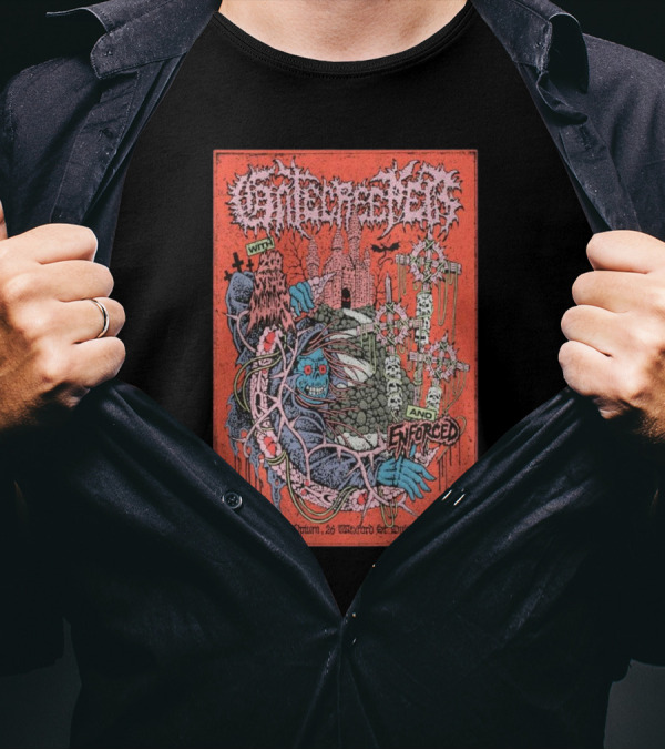 GateCreeper With Enforced At Opium 30 October 2024 26 Wexford St Dublin Ireland T-Shirt
