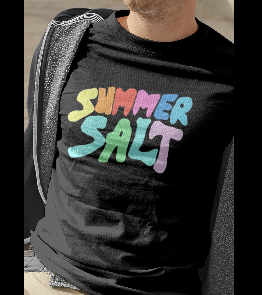 Summer Salt Colorful Rainbow Typography T-Shirt