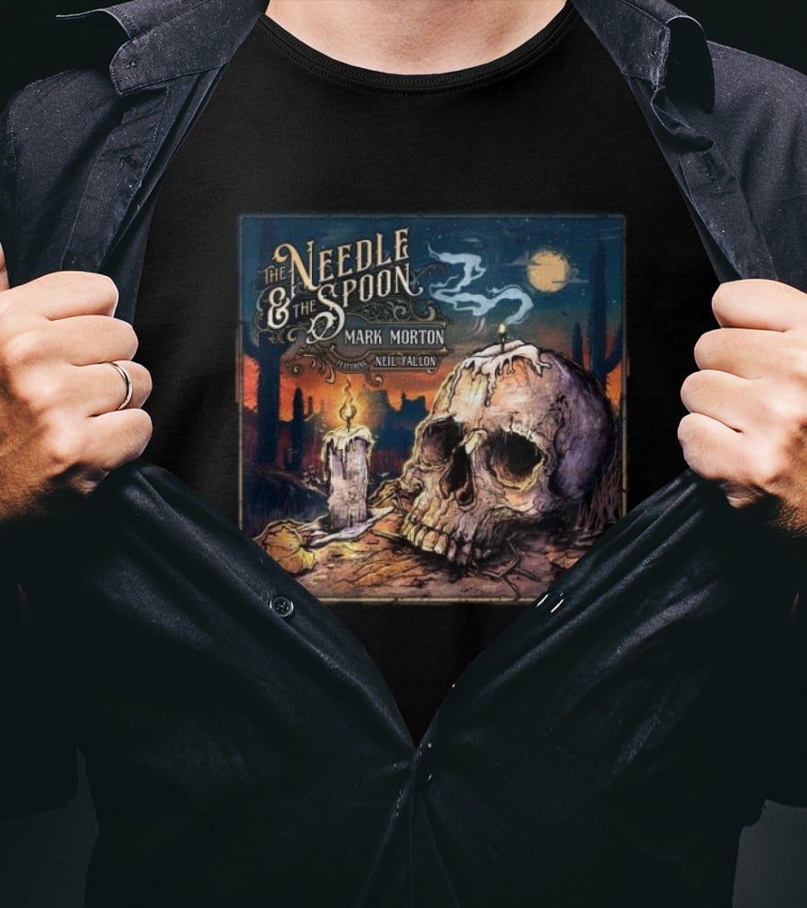 The Needle And The Spoon Featuring Mark Morton Neil Fallon Skull Candle Desert Moon T-Shirt