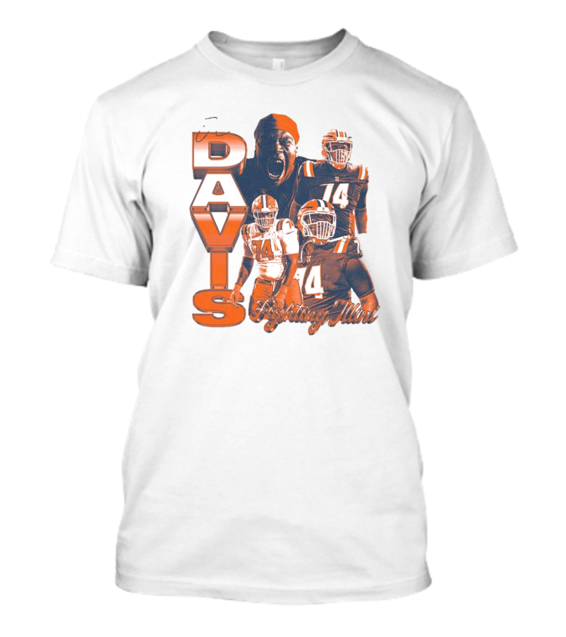 Davis Illinois Fighting Illini Week 6 74 14 T-Shirt