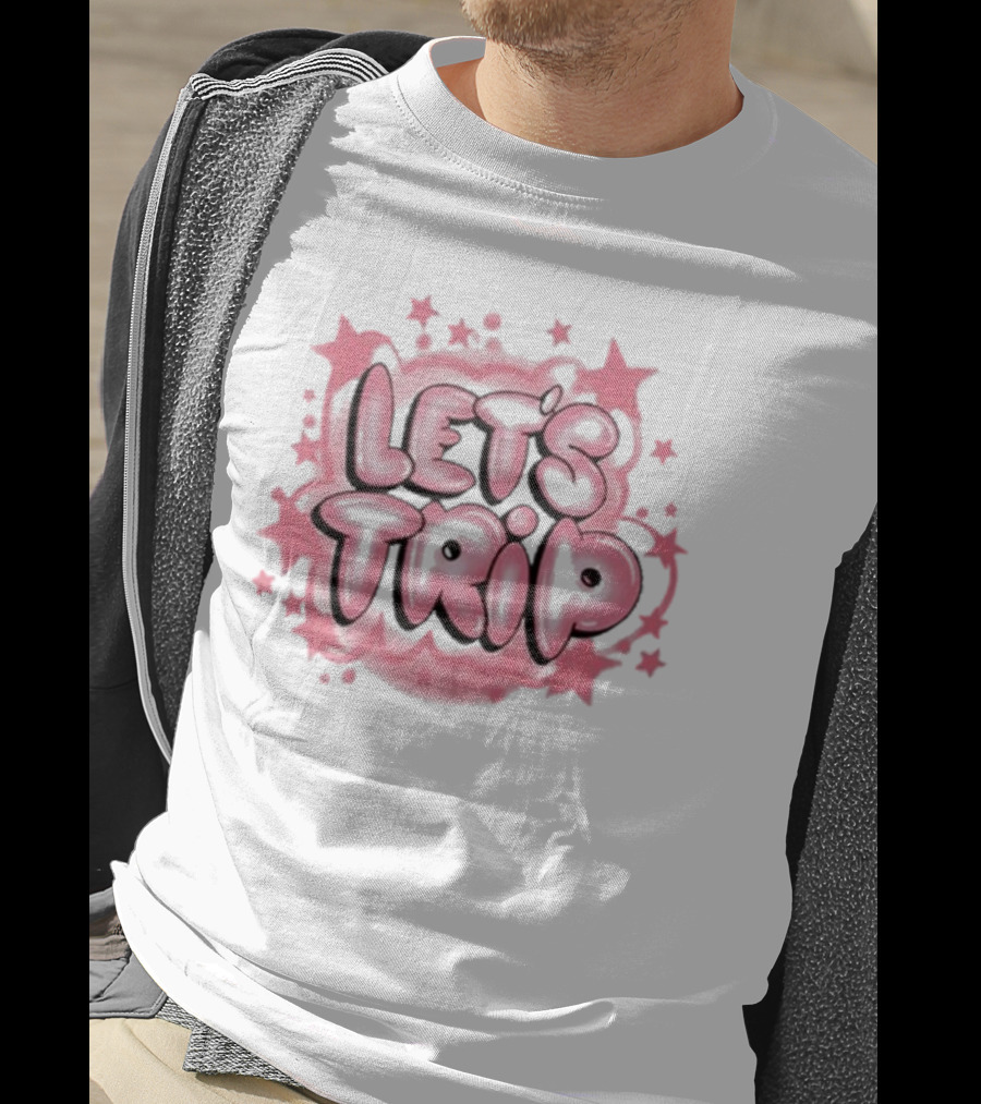 Let's Trip Airbrush Pink Starburst T-Shirt
