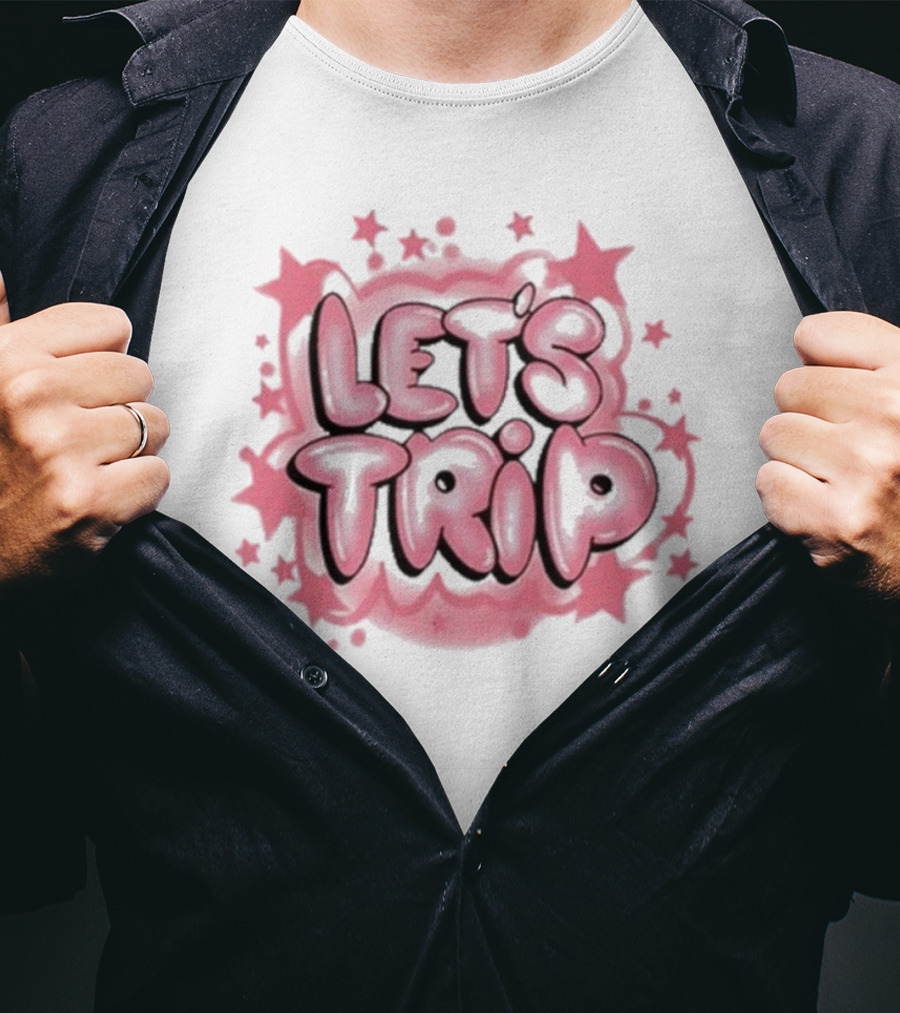 Let's Trip Airbrush Pink Starburst T-Shirt