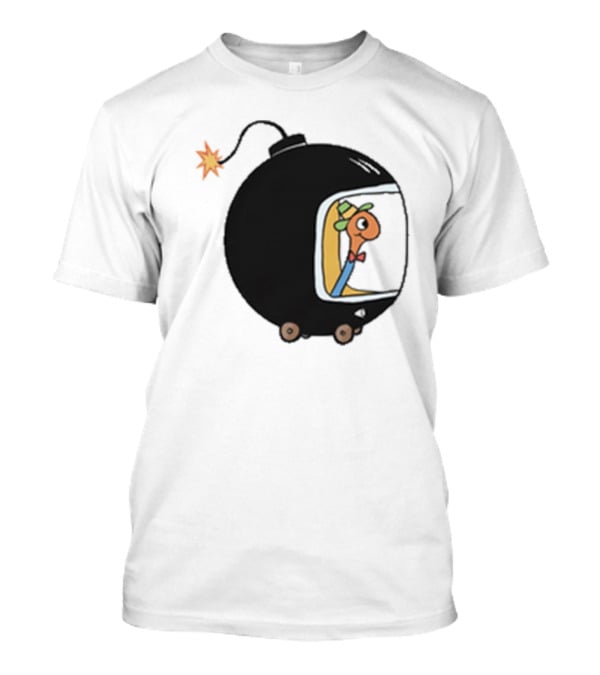 Lowly Car Bomb Cartoon Worm Inside By K. Thor Jensen T-Shirt