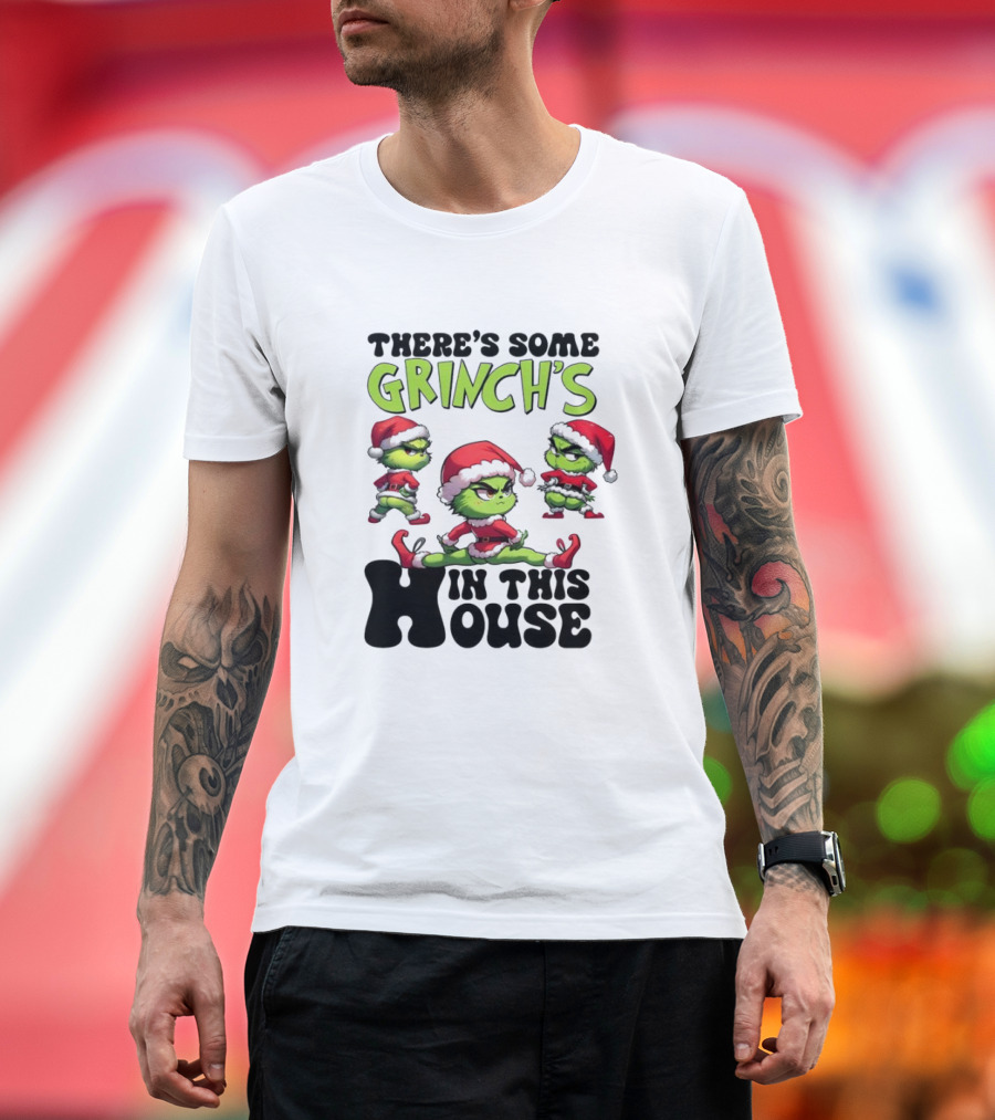 Grinch's Dance Party in This House Christmas T-Shirt