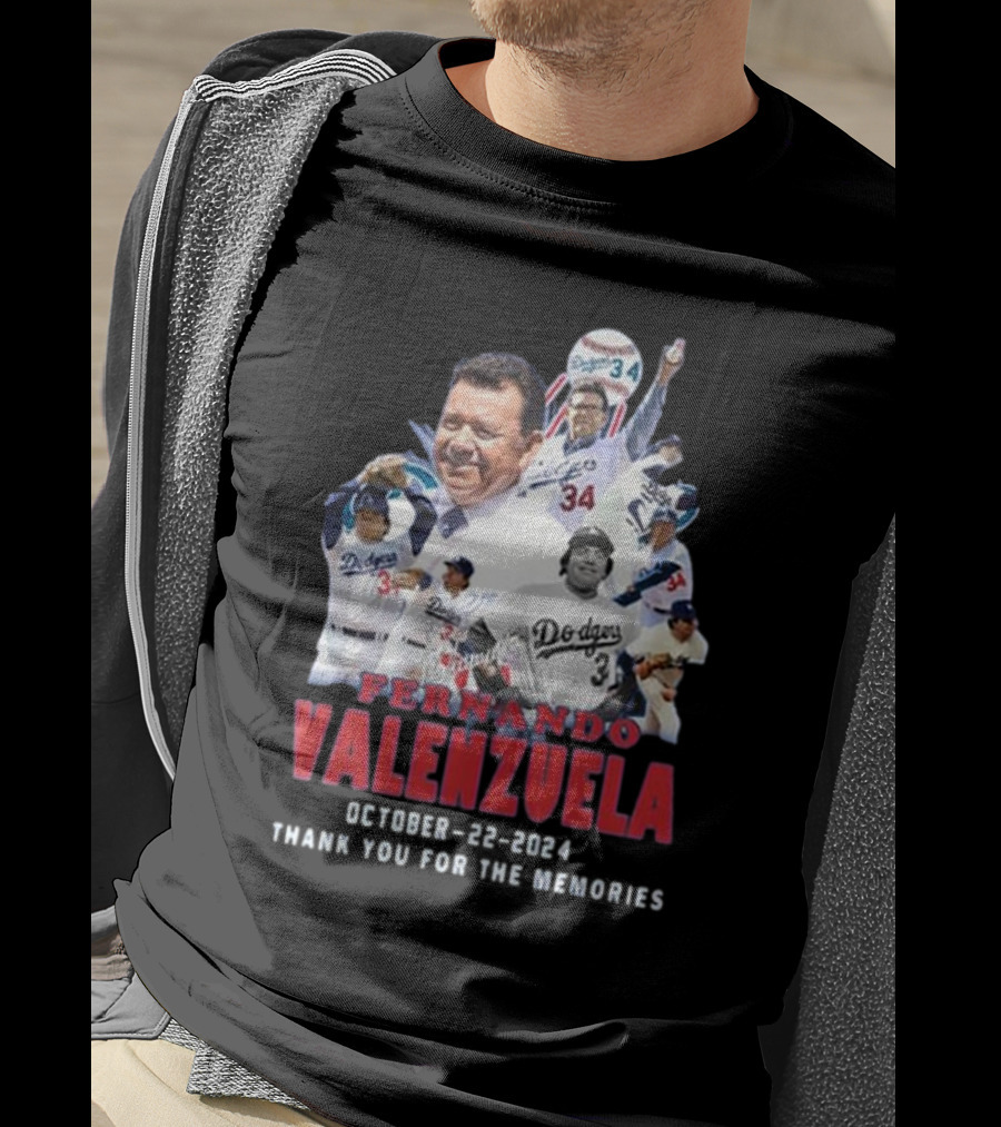 Fernando Valenzuela Los Angeles Dodgers Thank You For The Memories October 22 T-Shirt