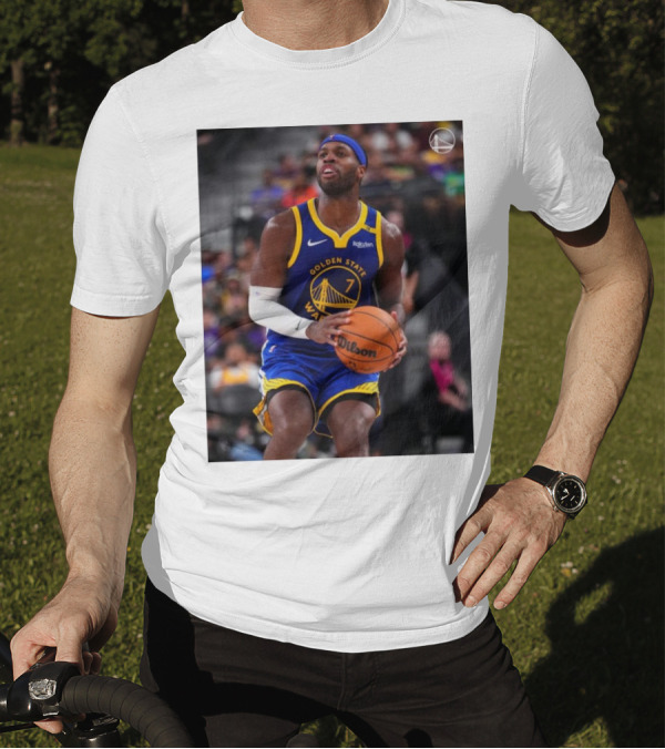 Golden State Warriors Buddy Hield Basketball Action With Wilson Ball T-Shirt