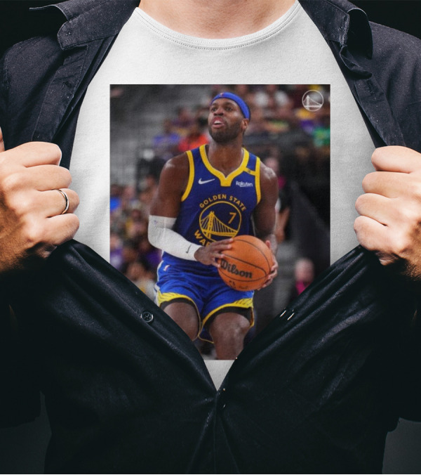 Golden State Warriors Buddy Hield Basketball Action With Wilson Ball T-Shirt