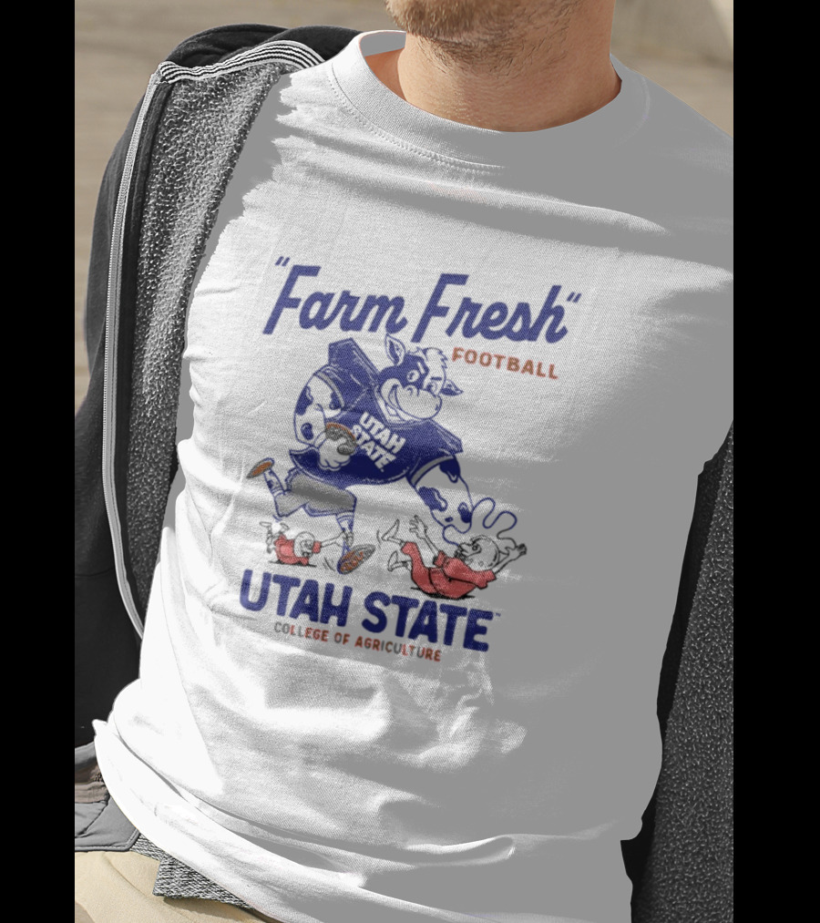 Farm Fresh Football Mootah State Utah State College Of Agriculture T-Shirt