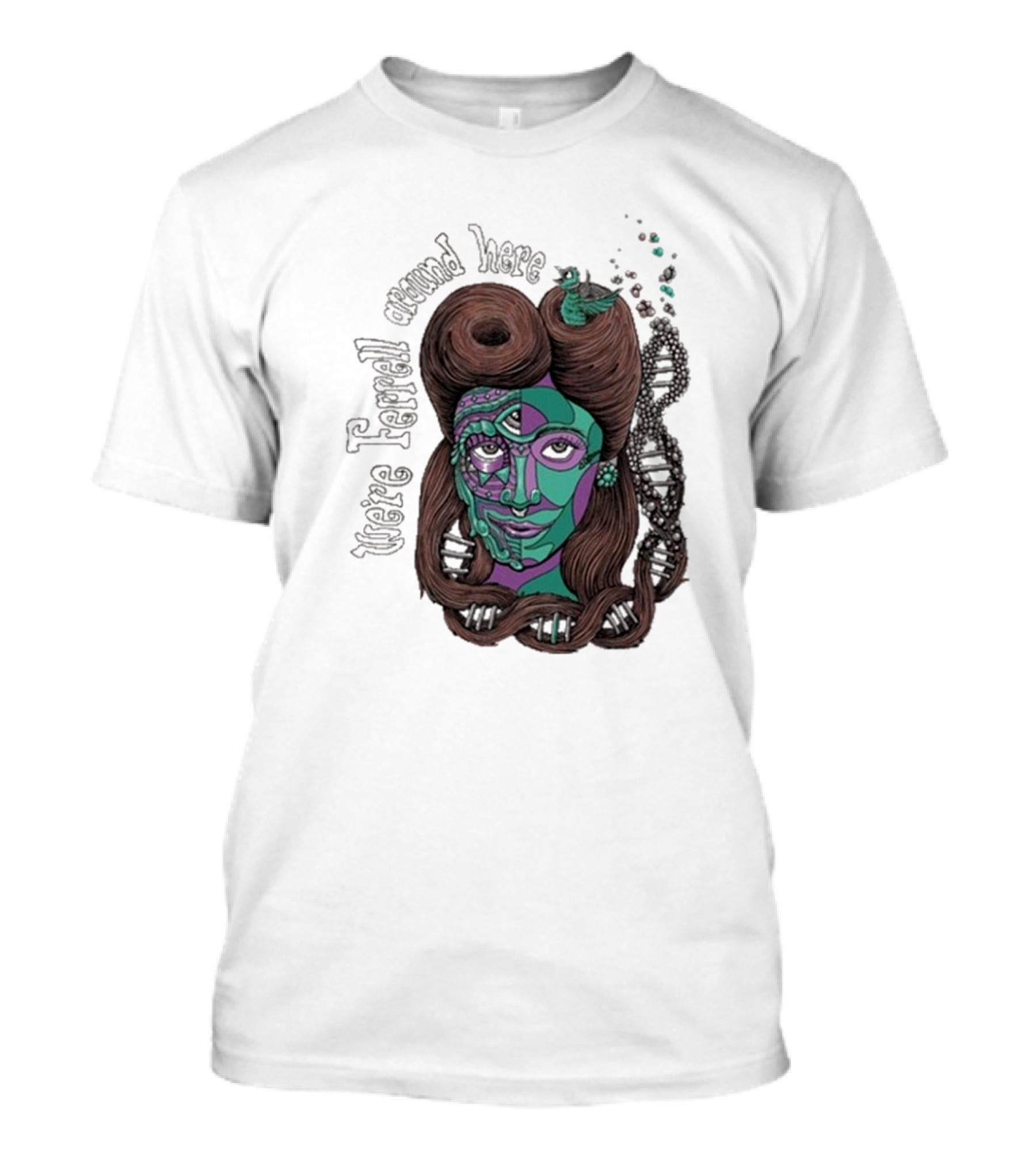 We're Ferrell Around Here Mosaic Face With Twists T-Shirt