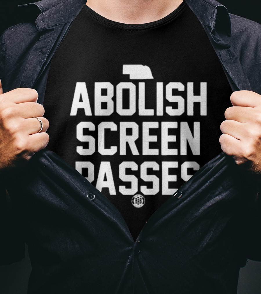 Bbbprinting Nebraska Abolish Screen Passes Football T-Shirt