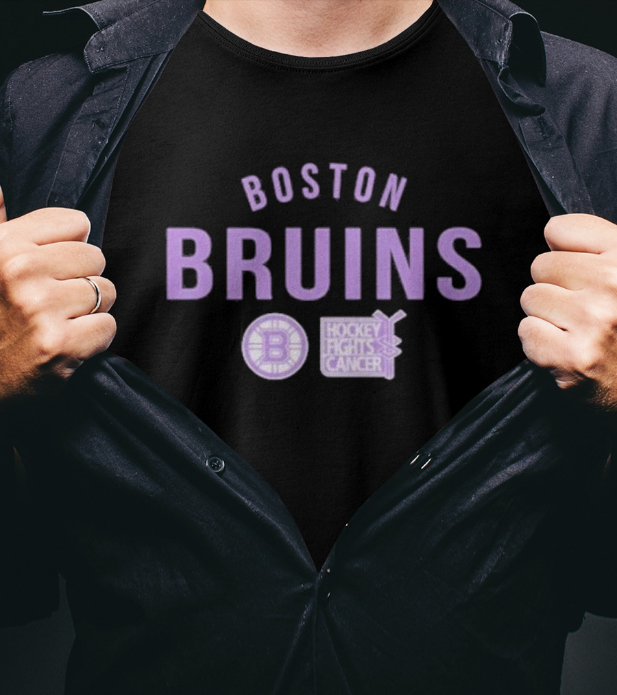 Boston Bruins Hockey Fights Cancer T-Shirt