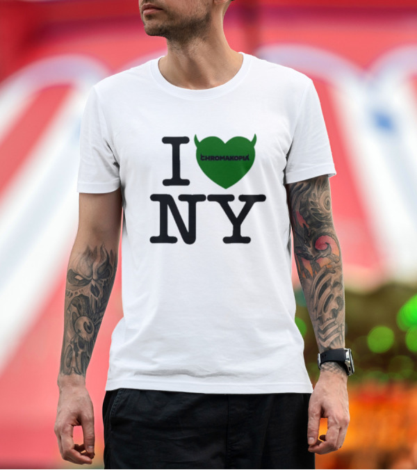 Premium T-Shirt: I Love Chromakopia NY Devil Heart T-Shirt I Love Chromakopia NY Devil Heart T-Shirt