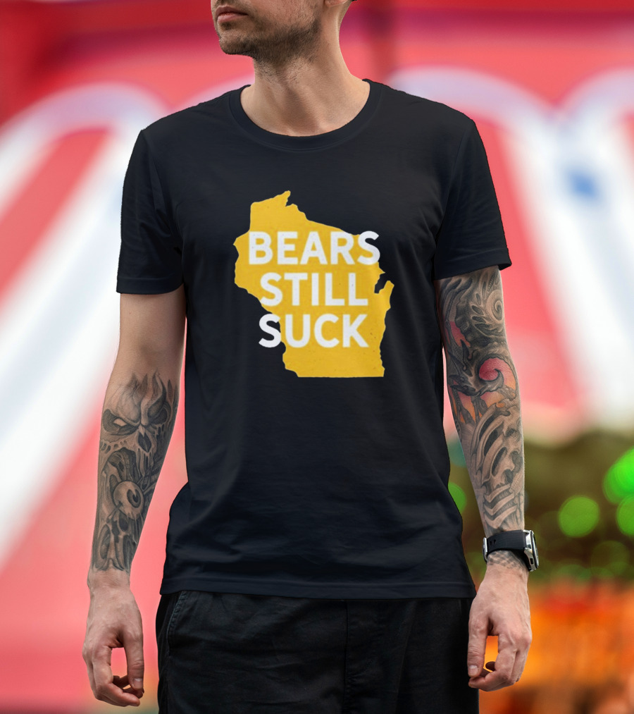 Campeche Collective Bears Still Suck 2024 Wisconsin Map T-Shirt