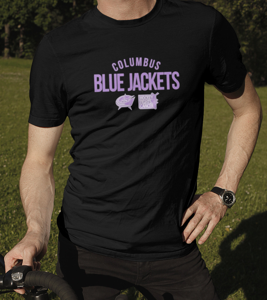 Columbus Blue Jackets Hockey Fights Cancer T-Shirt