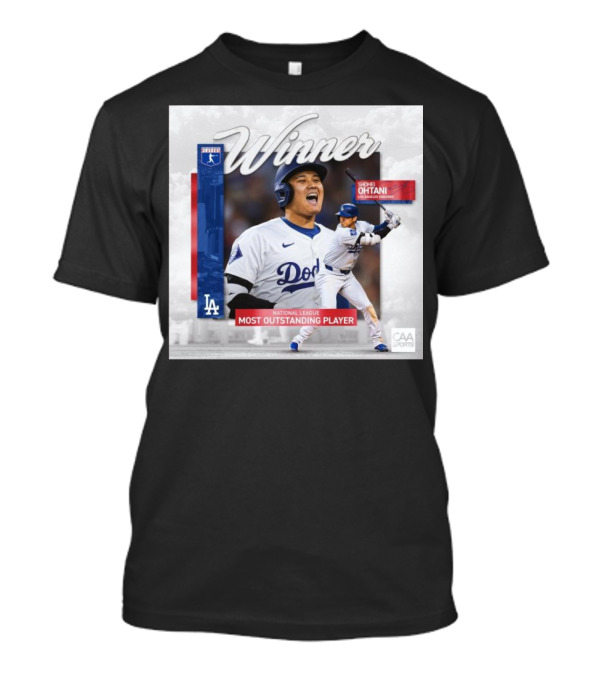 Winner Shohei Ohtani 2024 National League Most Outstanding Player Dodgers CAA Sports T-Shirt