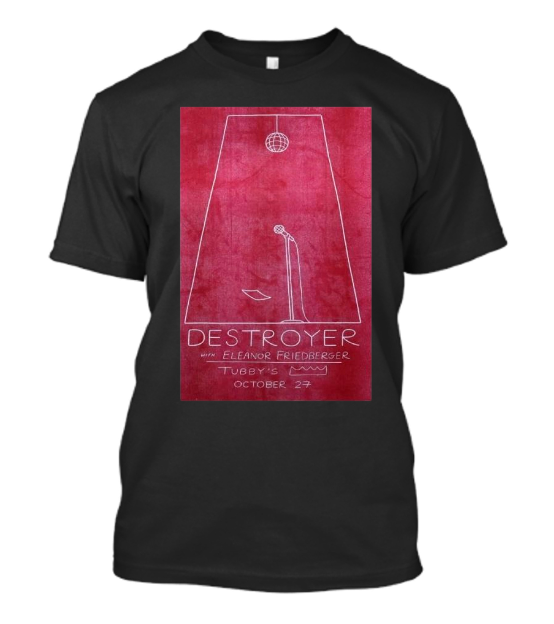 Destroyer With Eleanor Friedberger At Tubby’s October 27 Kingston NY T-Shirt