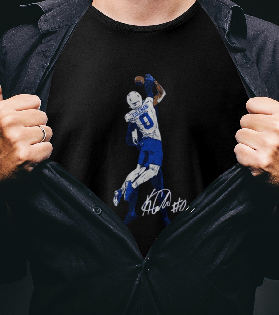Keon Coleman One-Handed Catch NFLPA Signature #0 T-Shirt