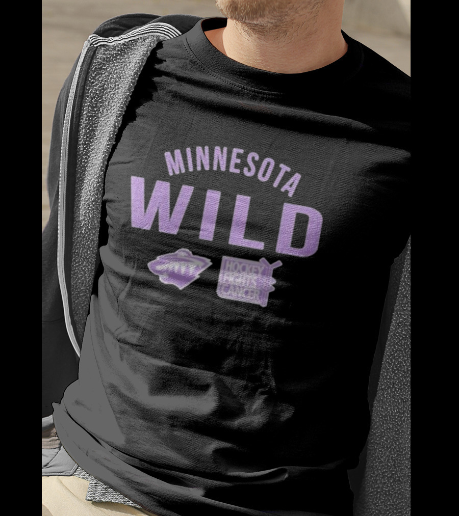 Minnesota Wild Hockey Fights Cancer T-Shirt