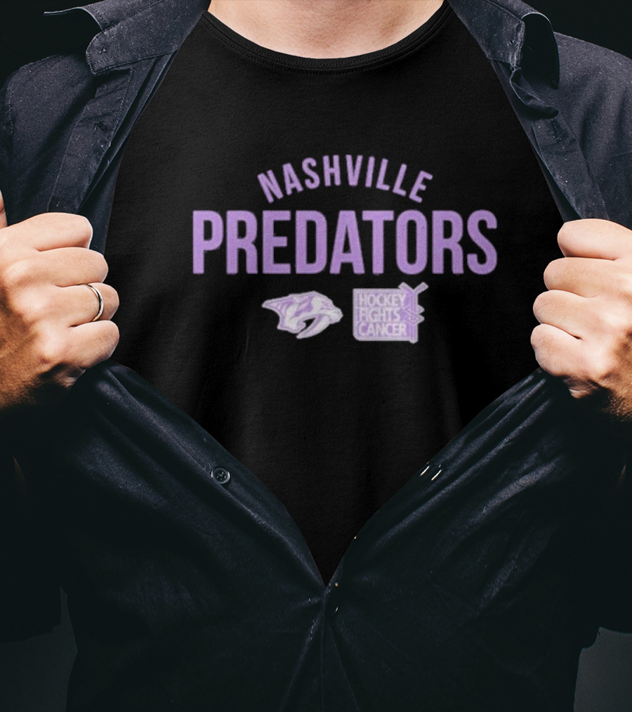 Nashville Predators Hockey Fights Cancer T-Shirt