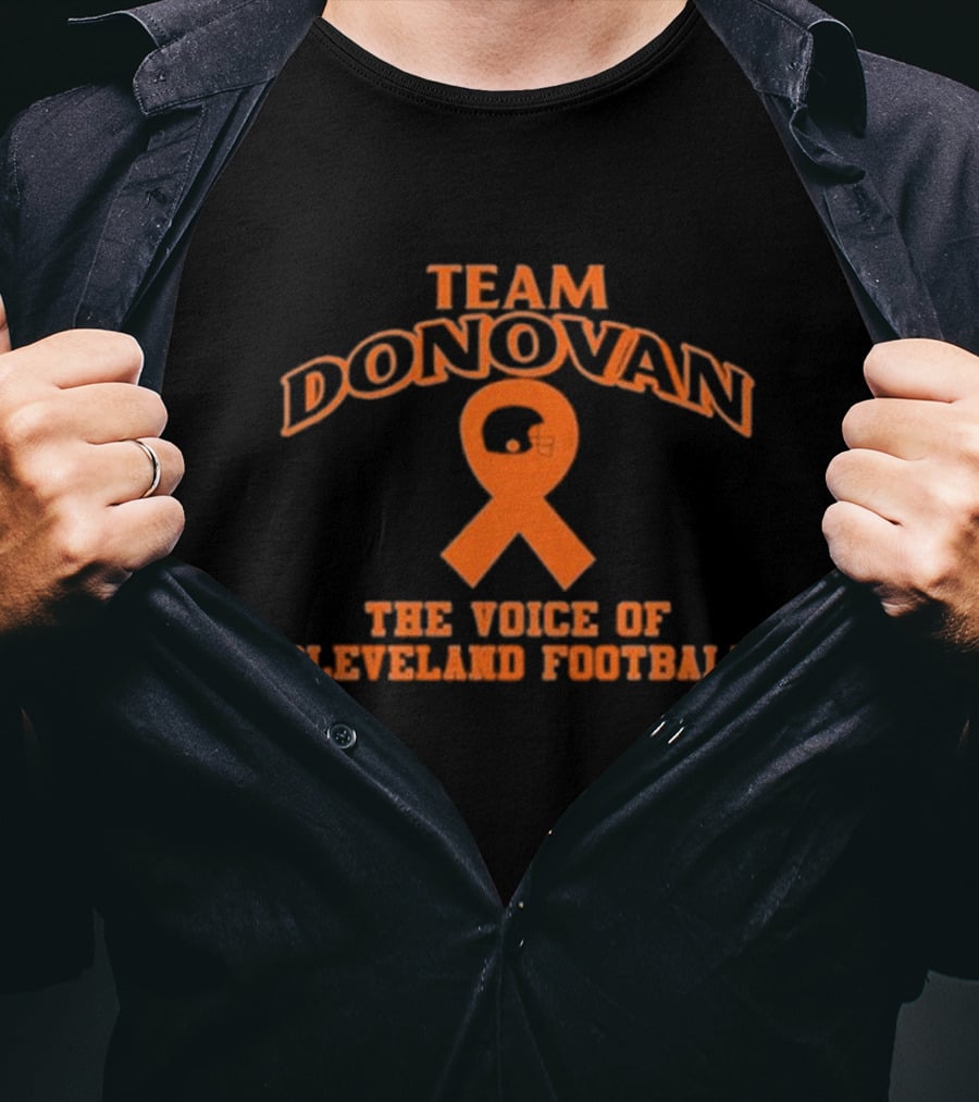 Nathan Zegura Team Donovan The Voice Of Cleveland Football T-Shirt