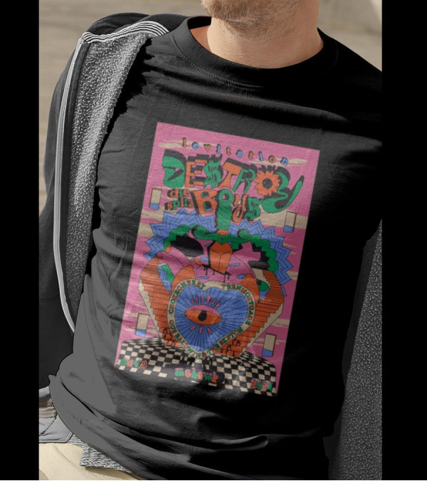 Levitation Destroy Boys Die Spitz Nov 2 2024 Mohawk Austin TX Psychedelic T-Shirt