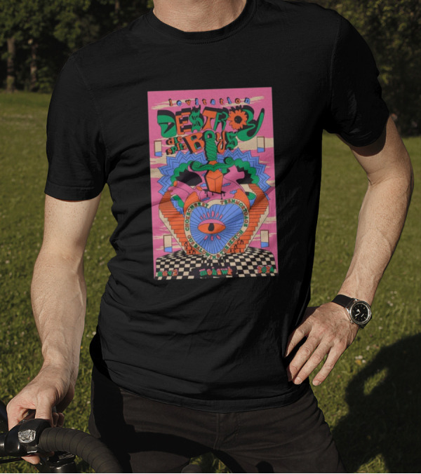 Levitation Destroy Boys Die Spitz Nov 2 2024 Mohawk Austin TX Psychedelic T-Shirt