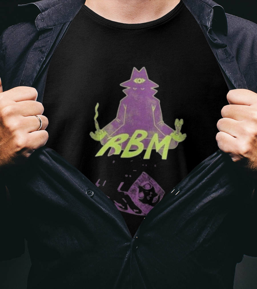 RBM Real Bad Man Merch With Mystical Meditation Icon And Cube T-Shirt