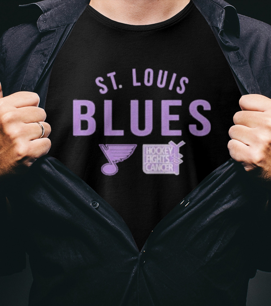 St. Louis Blues Hockey Fights Cancer Resilient Richmond T-Shirt