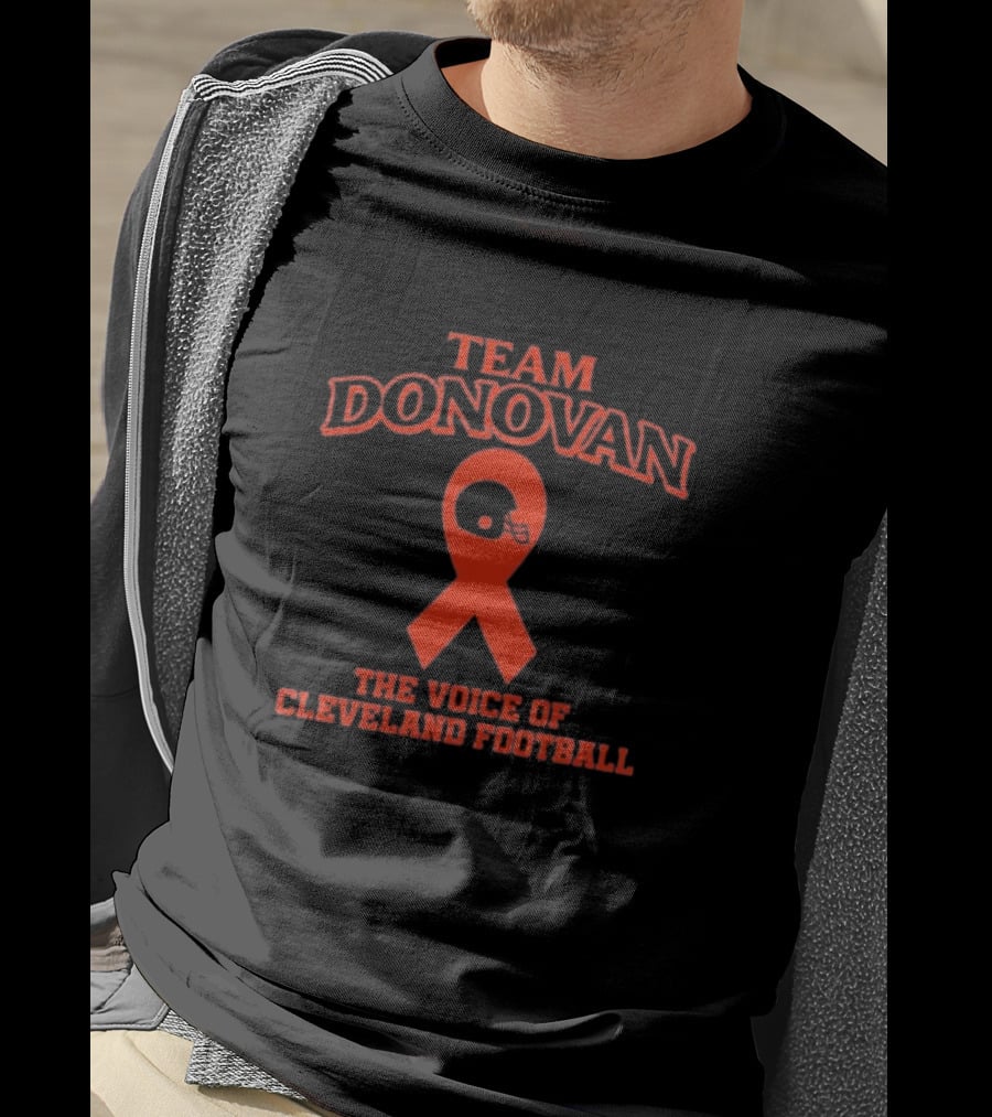 Team Donovan Cleveland Football Voice Helmet T-Shirt