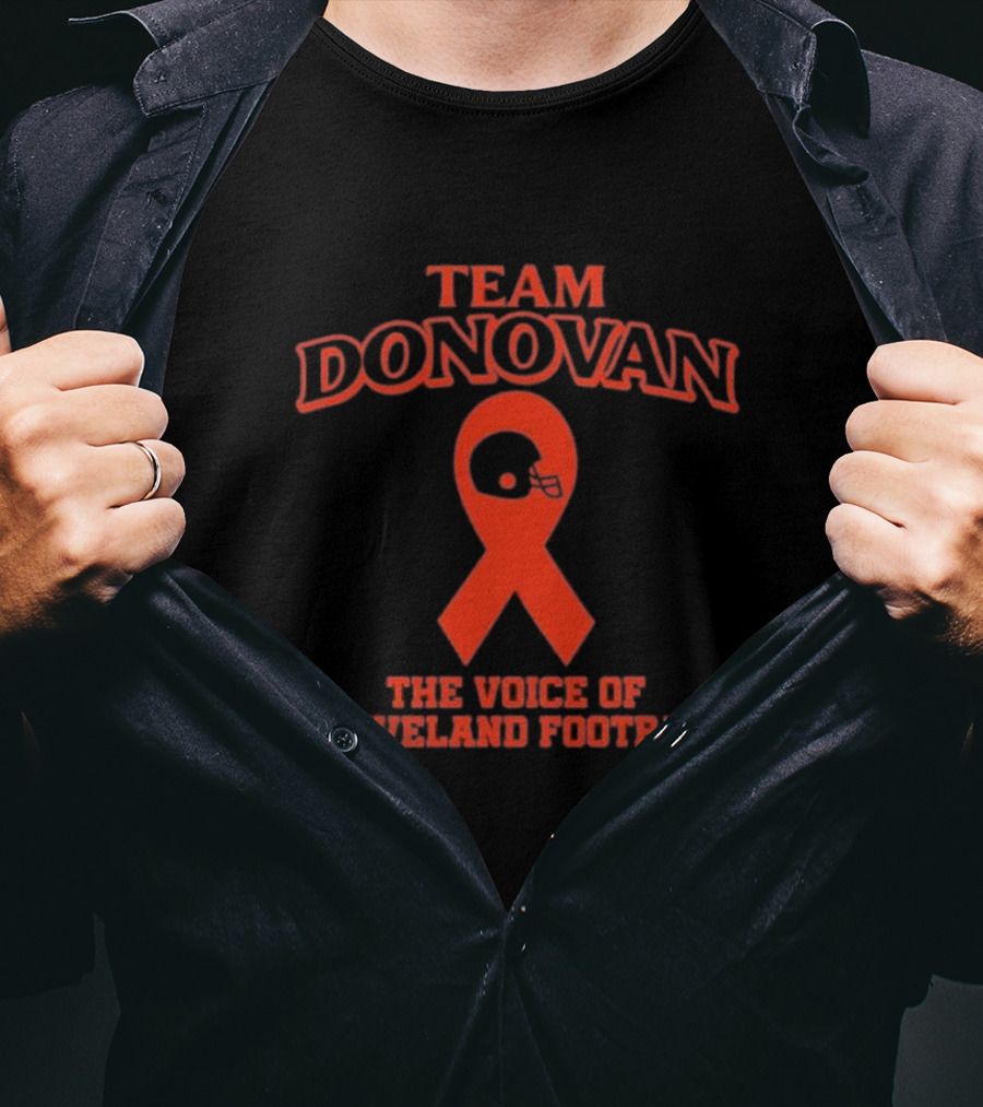 Team Donovan Cleveland Football Voice Helmet T-Shirt