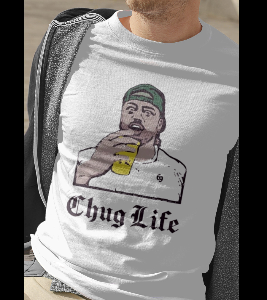 Campeche Collective Chug Life David Bakhtiari FootballPlayer With Yellow Cup T-Shirt