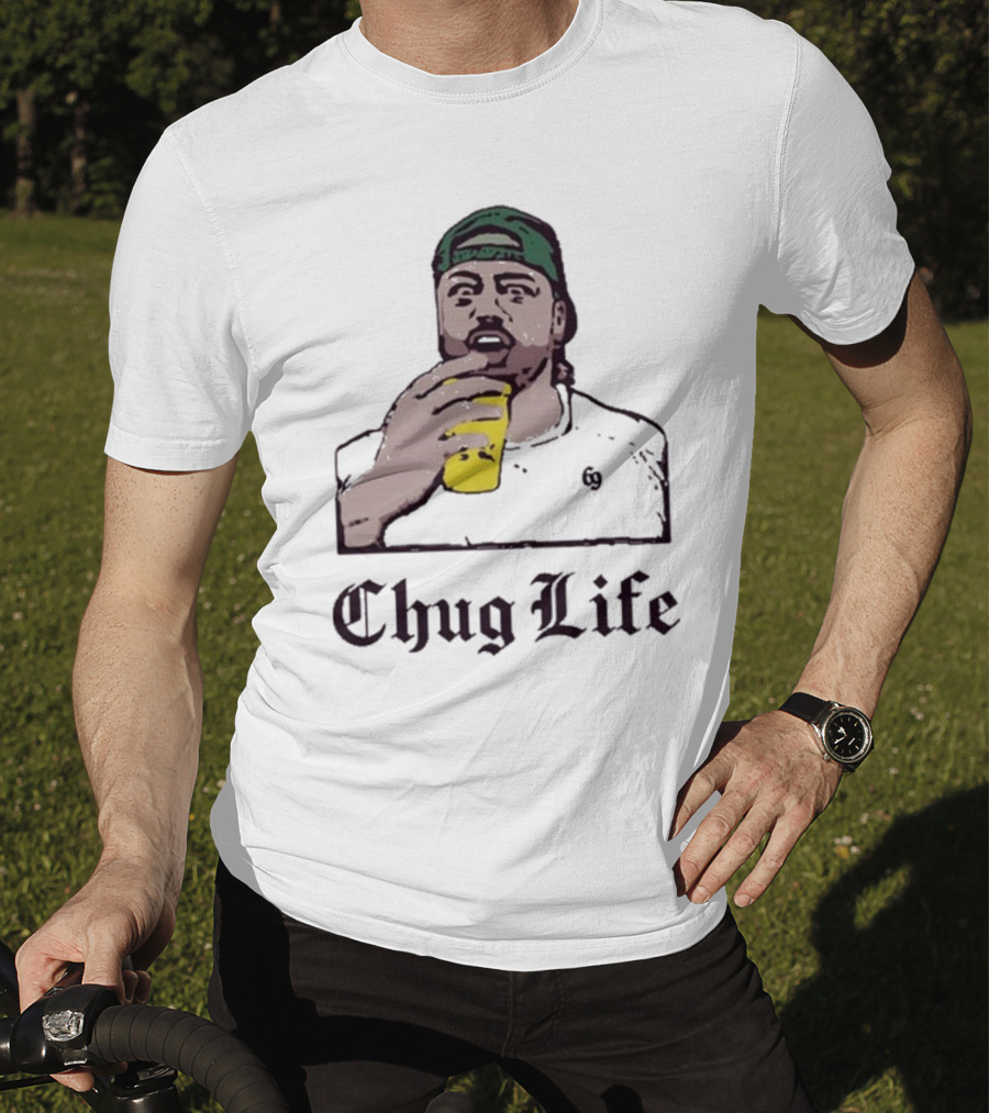 Campeche Collective Chug Life David Bakhtiari FootballPlayer With Yellow Cup T-Shirt