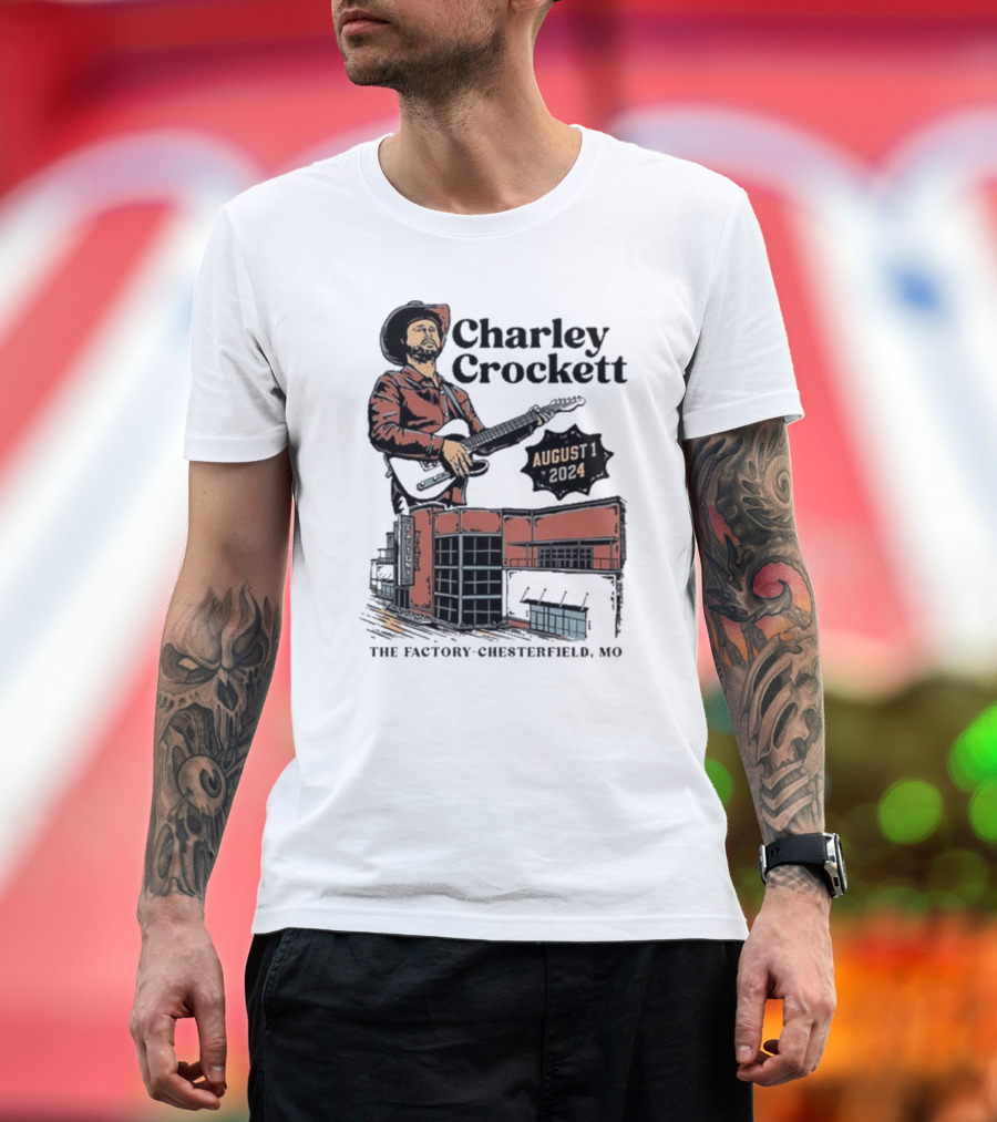 Charley Crockett Live at The Factory Chesterfield Missouri August 1 T-Shirt