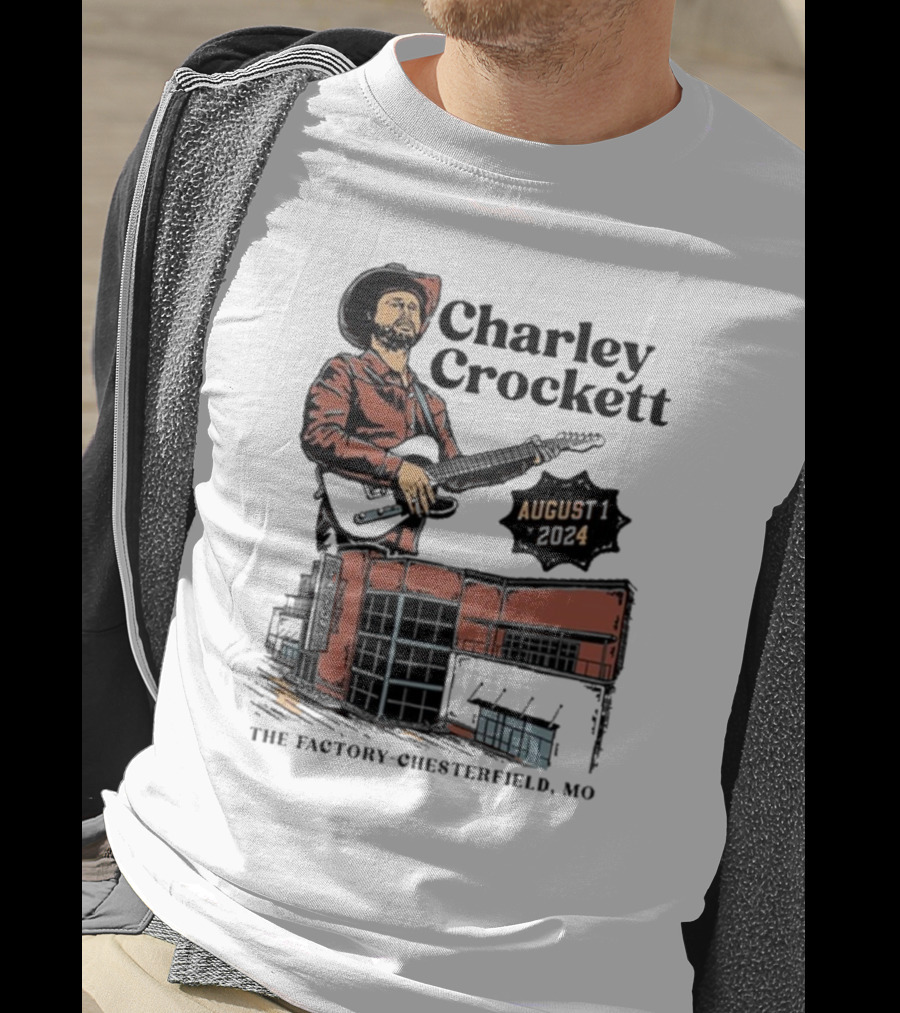 Charley Crockett Live At The Factory Chesterfield Missouri August 1 T-Shirt