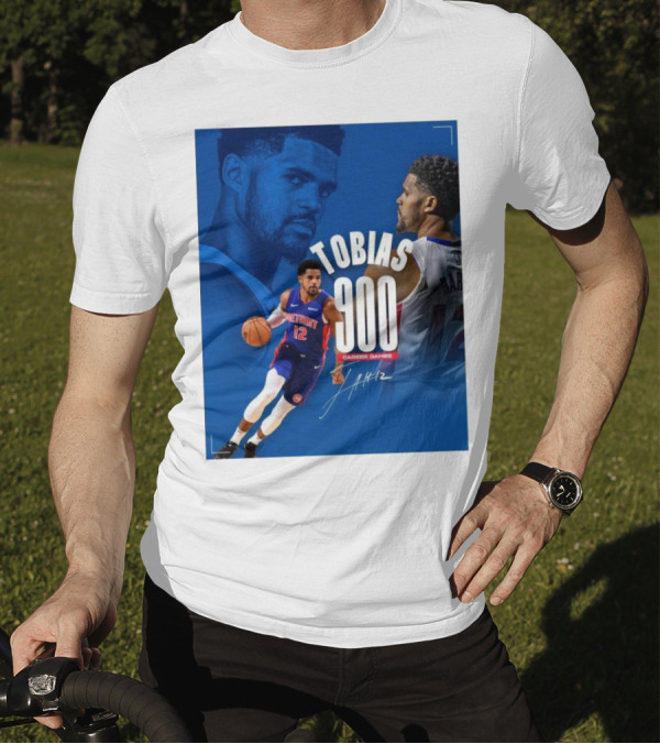 Detroit Pistons Tobias Harris 900 Career Games Milestone T-Shirt