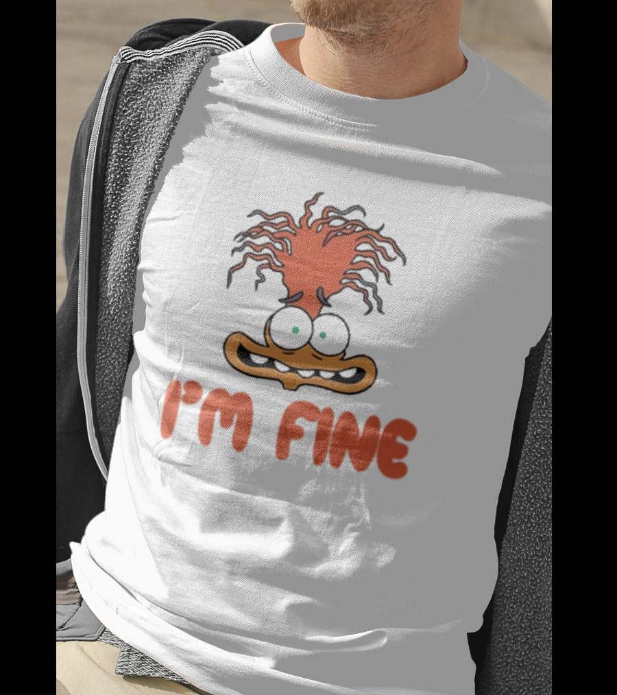 Mel Mitchell Inside Out 2 Character Anxiety I'm Fine Rugrats Mashup T-Shirt