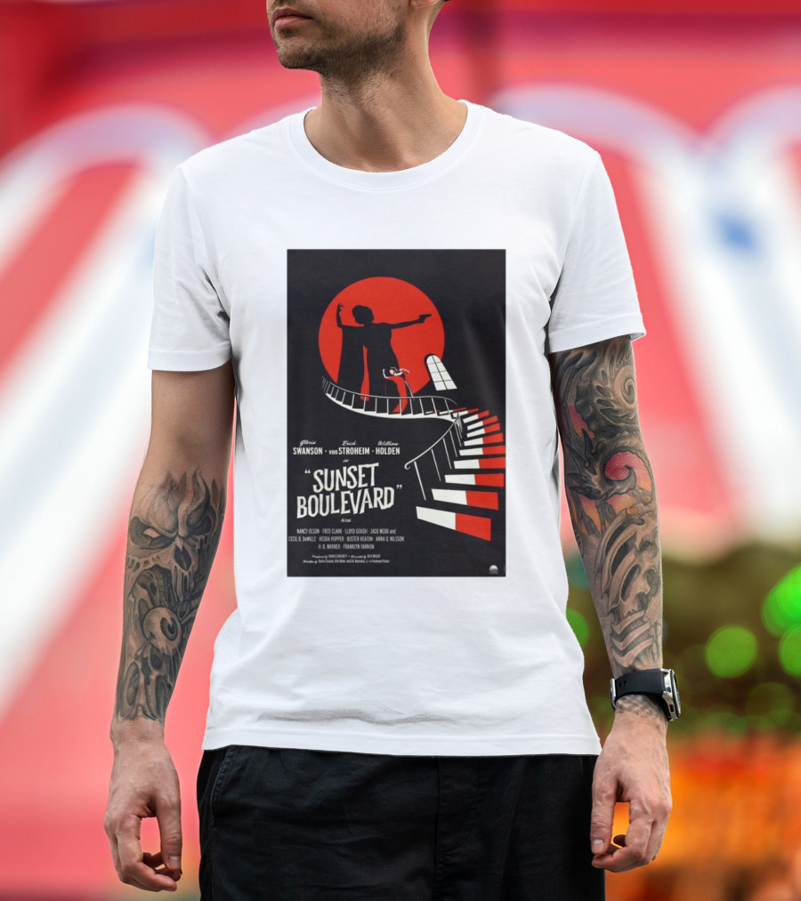 Sunset Boulevard 1950 Gloria Swanson Erich Von Stroheim William Holden Classic Movie T-Shirt