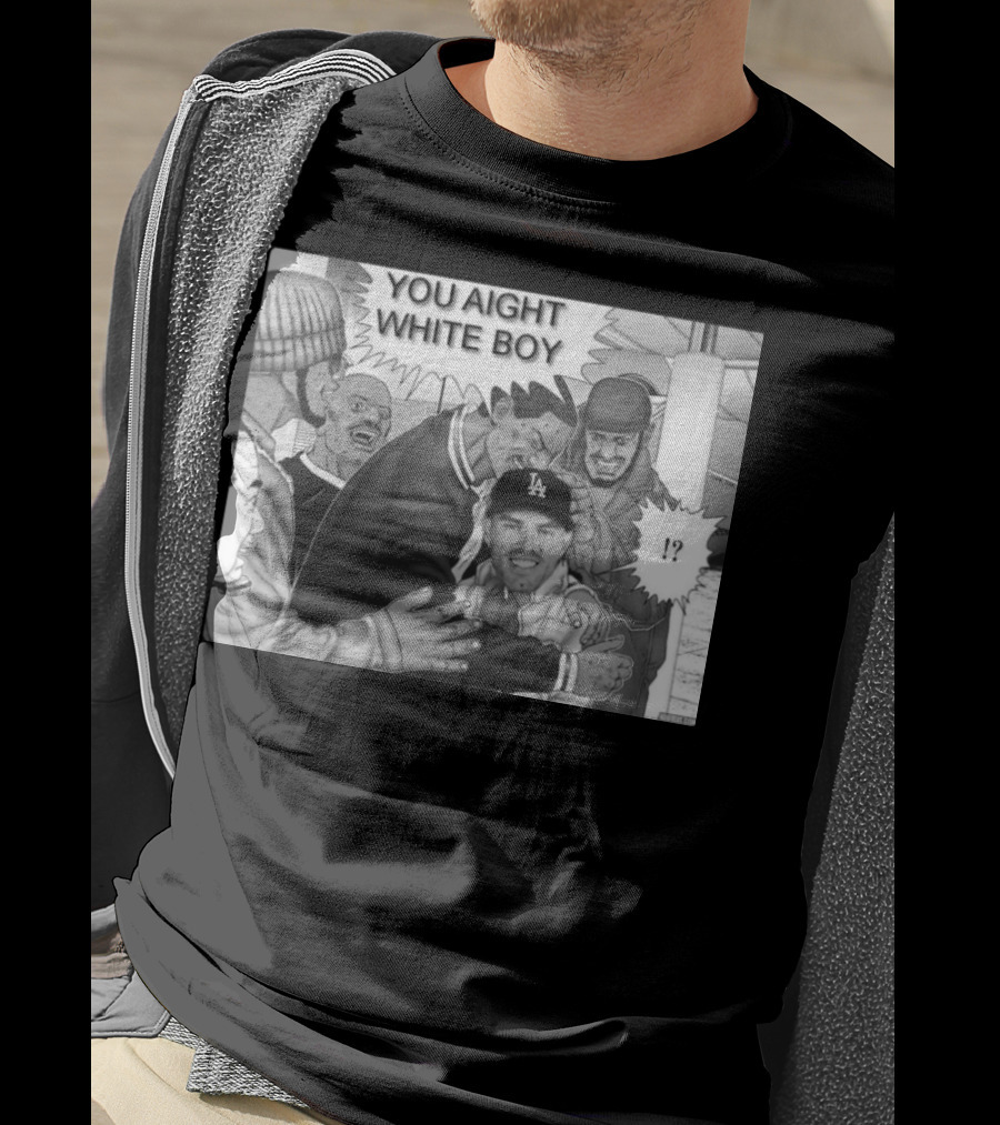 Freddie Freeman LA Dodgers You Aight White Boy Manga T-Shirt