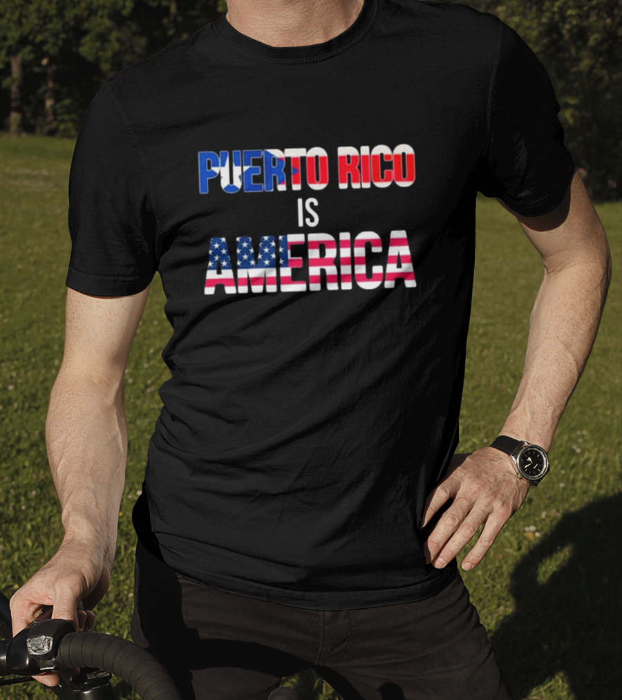 Puerto Rico Is America USA Flag T-Shirt