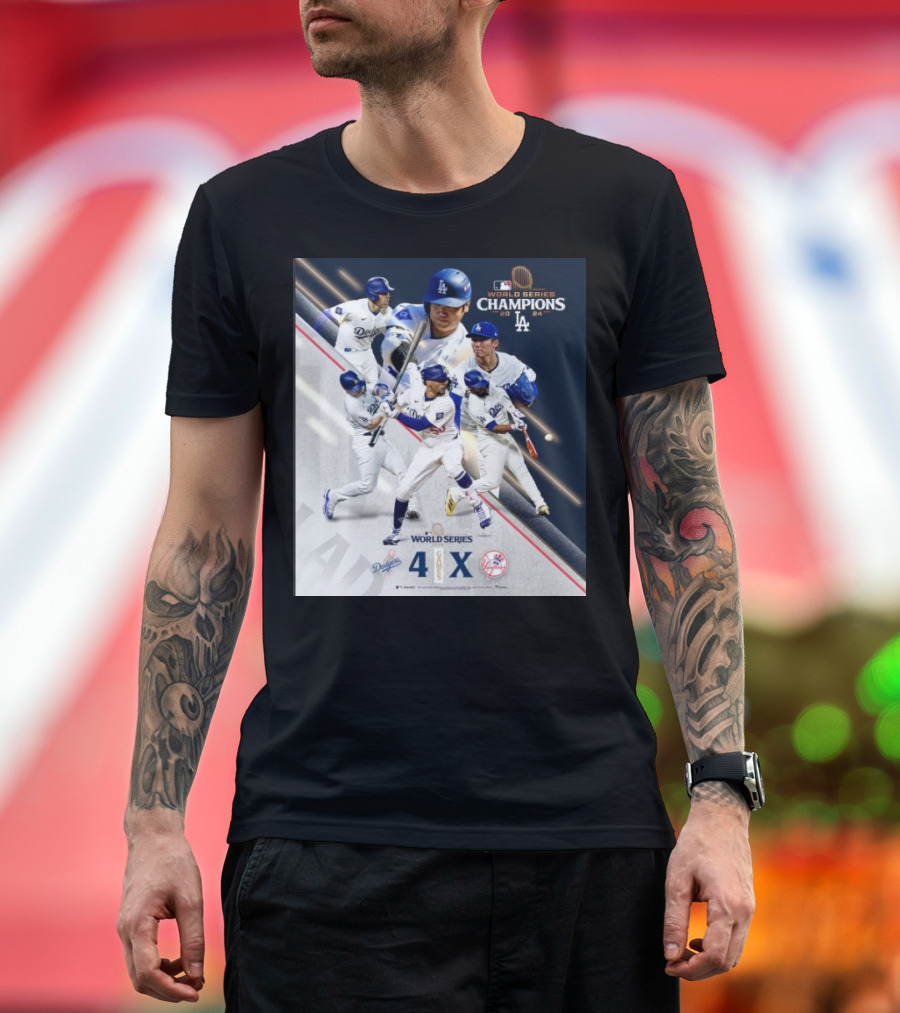 Los Angeles Dodgers 2024 MLB World Series Champions Dodgers 4 X Yankees T-Shirt