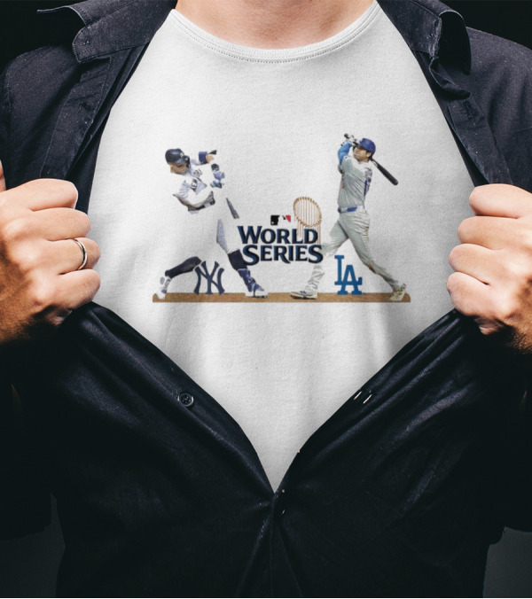 World Series 2024 Aaron Judge New York Yankees Vs Shohei Ohtani Los Angeles Dodgers T-Shirt