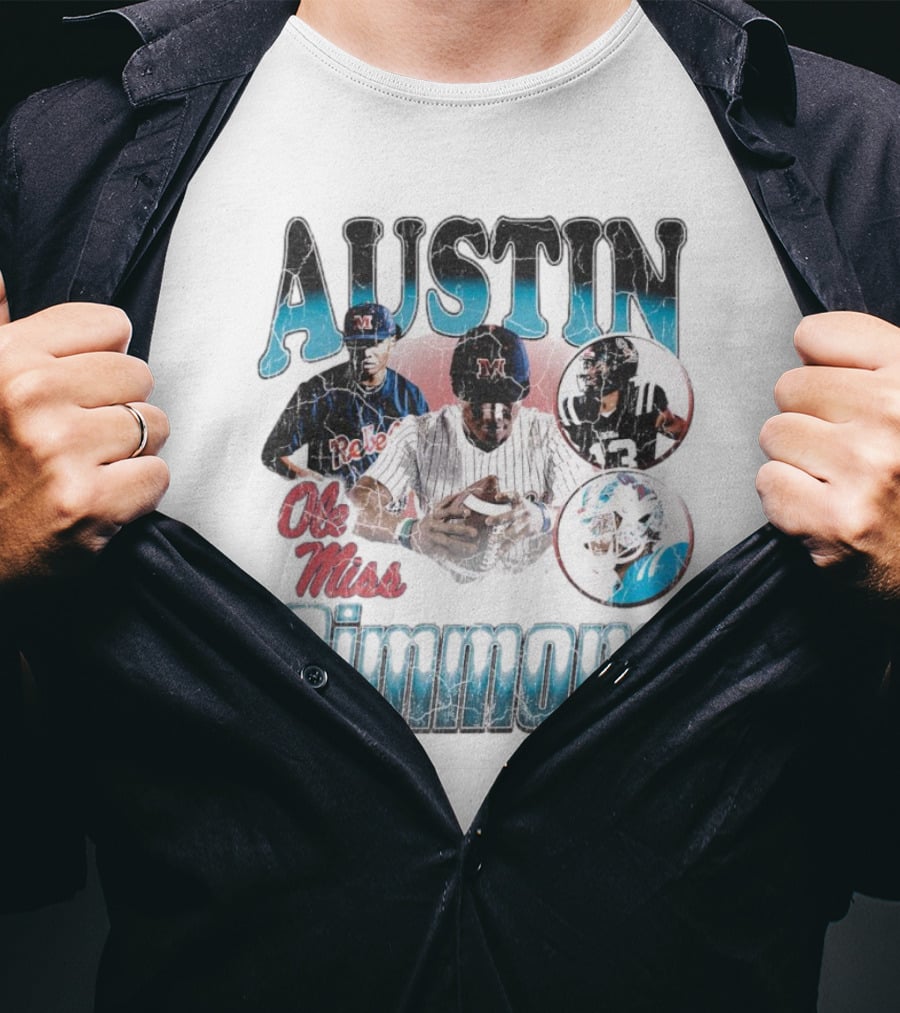 Austin Simmons Ole Miss Rebels Vintage 90s Sports T-Shirt