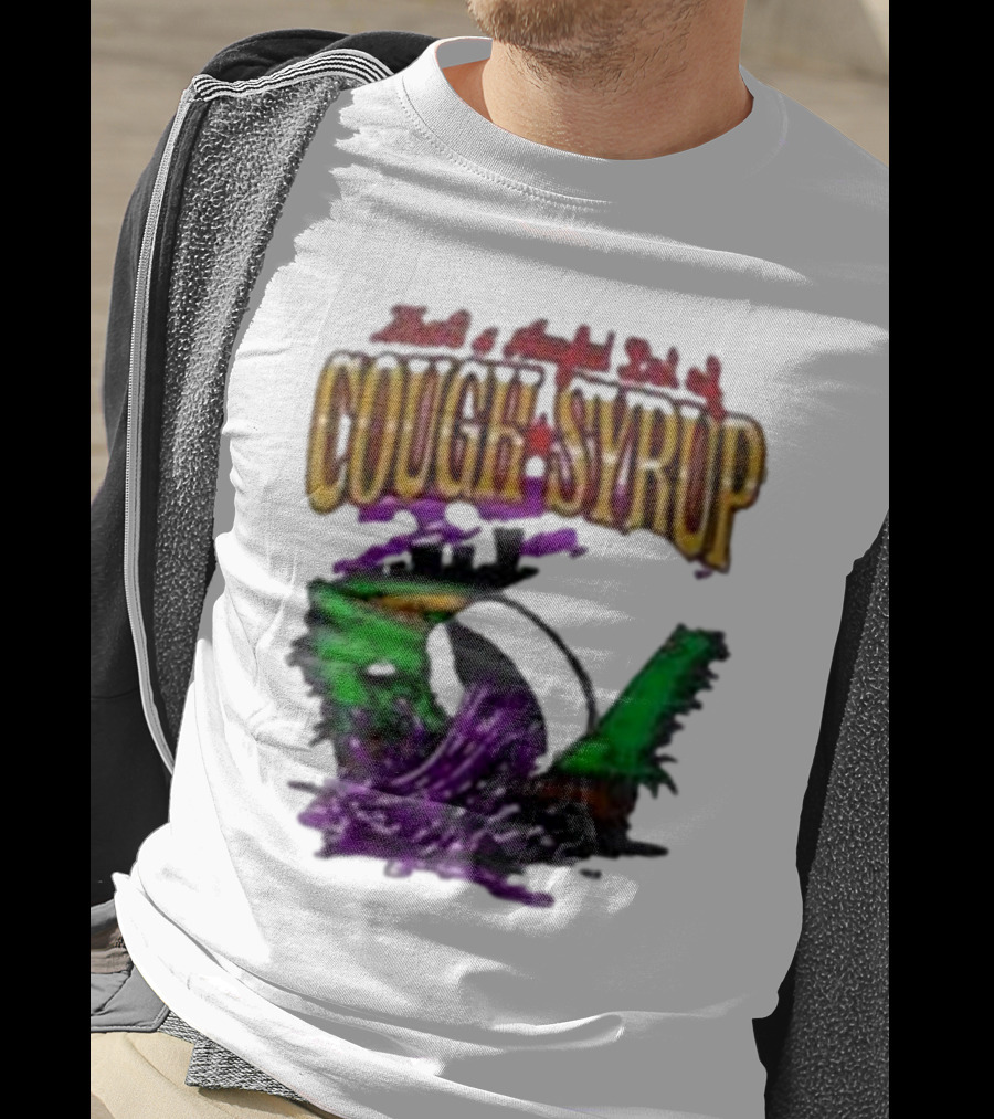 Baseball That’s A Awful Lot Of Cough Syrup Cityscape And Pouring Purple Liquid T-Shirt