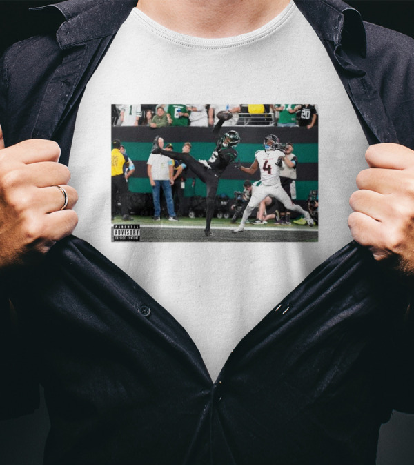 Jets Vs Texans Football Garrett Wilson Touchdown Catch Fourth Quarter T-Shirt