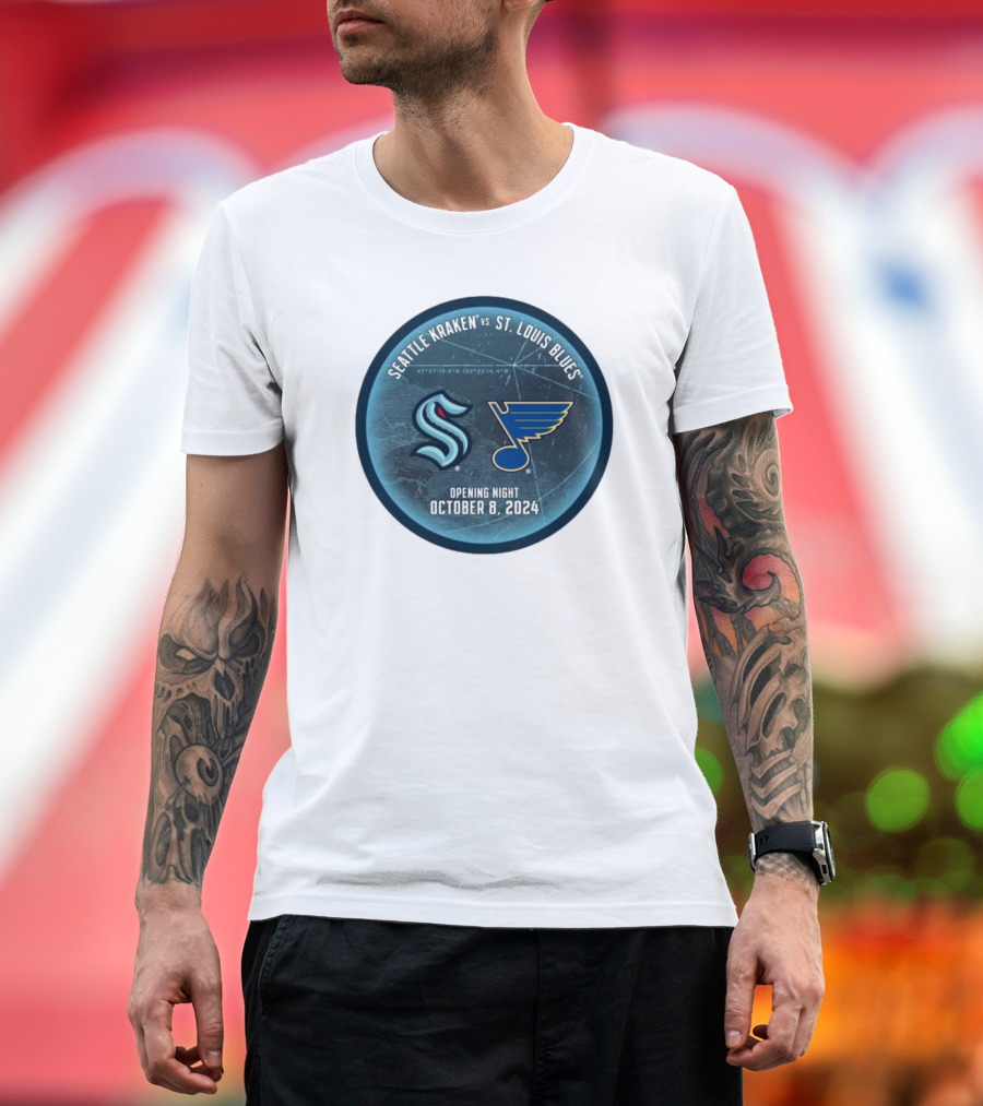 Seattle Kraken vs St. Louis Blues Opening Night October 8, T-Shirt