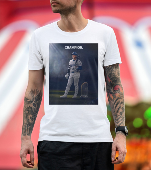 Premium T-Shirt: Shohei Ohtani Los Angeles Dodgers Champion 2024 MLB World Series T-Shirt Shohei Ohtani Los Angeles Dodgers Champion 2024 MLB World Series T-Shirt