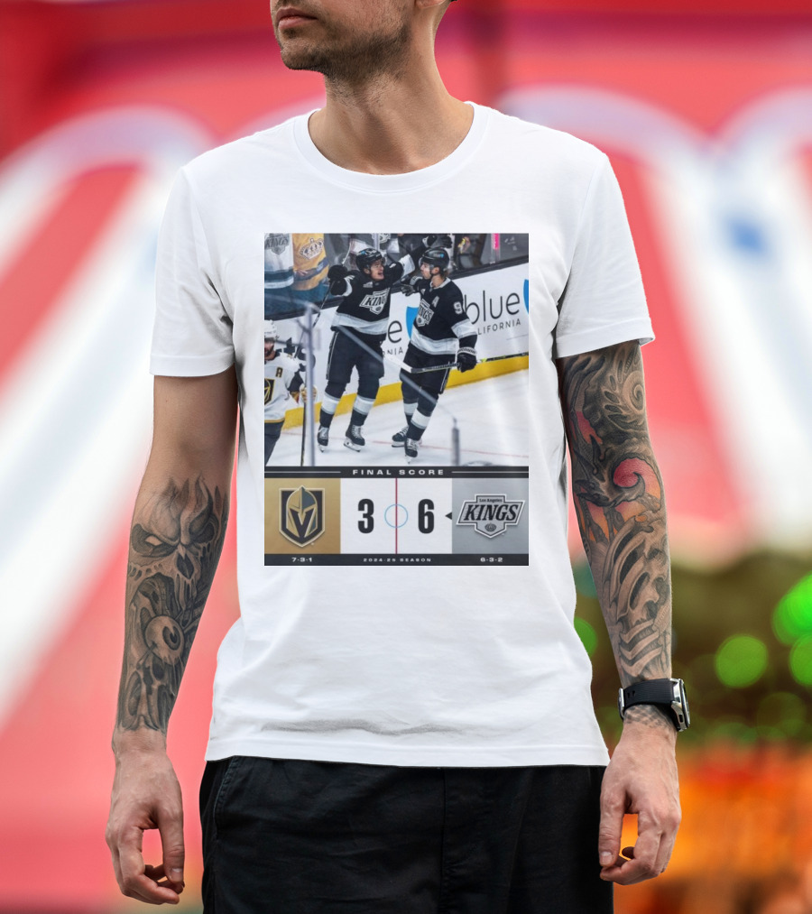Vegas Golden Knights vs Los Angeles Kings 3-6 Final Score NHL 2024 Season T-Shirt